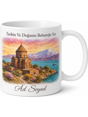 Tupya Gift Van Gevaş Akdamar Kilisesi Artos Dağı Van Gölü Incisi Tarih Doğa Kupa Bardak Hediye