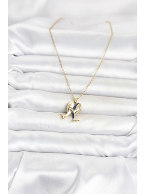 Uravas Store Mey Ithalat® 316L Çelik Zincir Gold Renk Dolphin Model Kadın Kolye