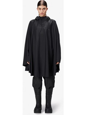 Rains Cape Unisex Siyah Yağmurluk