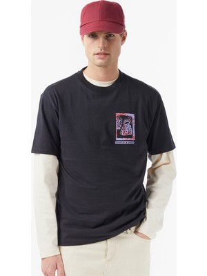 Scotch&soda Relaxed Fit Front Back Erkek Gri Gömlek