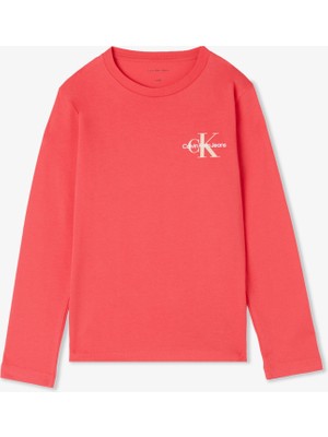 Calvin Klein Chest Monologo Çocuk Pembe T-Shirt
