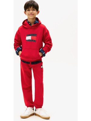 Tommy Hilfiger Flag Çocuk Kırmızı Eşofman Altı