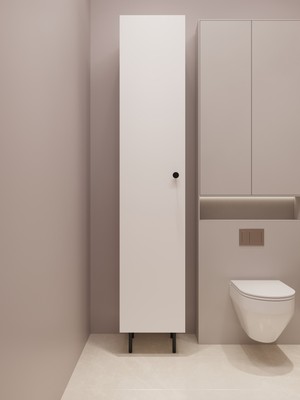 Ligno Mobilya 7 Bölmeli Dar Alan Kiler Dolabı - 167 cm Ince Uzun Mutfak & Banyo Düzenleyici, Robot Süpürge Uyumlu 32X28 cm