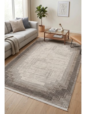 Ceremony Home Modern Kahve Krem Saçaklı Halı Salon Oturma Odası Yatak Odası Koridor Mutfak Dokuma Makine Halısı