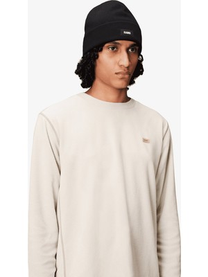 Rains Ribbed Fleece Beanie T1 Unisex Siyah Bere