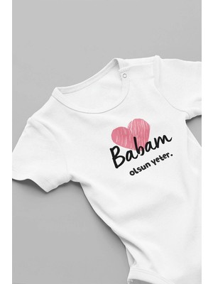 Eydu Baby Love Aşk Fil Baskılı Çıtçıtlı Bebek Body Badi Zıbın
