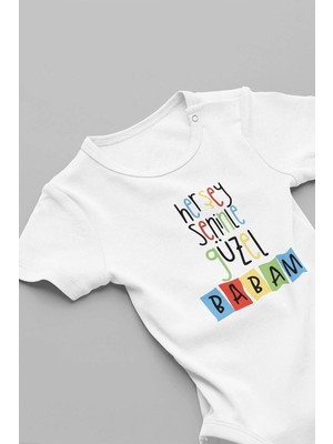Eydu Baby Ilk Babalar Günü Kutlu Olsun Canım Babam Bebek Body Çıtçıtlı Badi Zıbın
