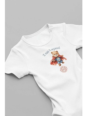 Eydu Baby Love Aşk Fil Baskılı Çıtçıtlı Bebek Body Badi Zıbın
