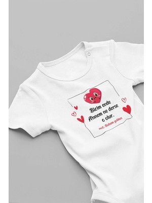 Eydu Baby Ağlamıyorum Akşam Yemeği Siparişi Veriyorum Bebek Body Çıtçıtlı Badi Zıbın 5173
