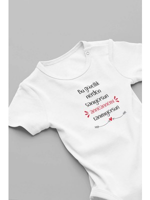 Eydu Baby Ağlamıyorum Akşam Yemeği Siparişi Veriyorum Bebek Body Çıtçıtlı Badi Zıbın 5173