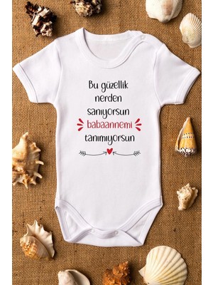 Eydu Baby Renkli Tarzımı Halamdan Aldım Baskılı Bebek Body Çıtçıtlı Badi Zıbın