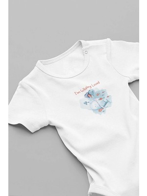 Eydu Baby Babasının Balı Baskılı Uzun Kollu Çıtçıtlı Bebek Body Badi Zıbın