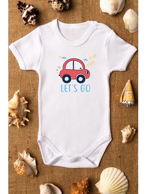 Eydu Baby Pamuk Teyzem Buradaydı Yazılı Öpücük Baskılı Bebek Body Badi Çıtçıtlı Zıbın