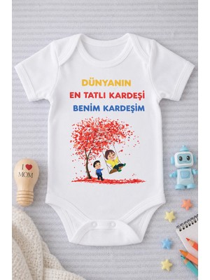 Eydu Baby Annem Süper Ama Teyzem Bir Tane Bebek Body Kısa Kollu Çıtçıtlı Badi Teyze Yazılı Zıbın 5127
