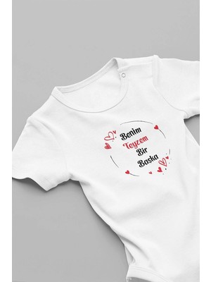 Eydu Baby Teyzesinin Balı Bebek Body Kısa Kollu Çıtçıtlı Badi Teyze Yazılı Zıbın