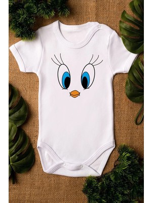 Eydu Baby Princess Prenses Kedi Baskılı Kısa Kollu Çıtçıtlı Bebek Body Badi Zıbın