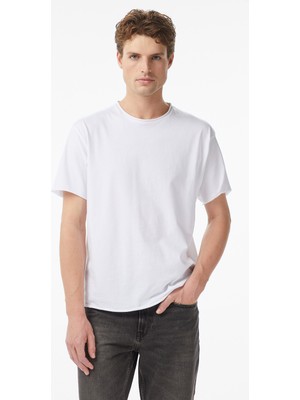 Scotch&soda Raw Edge Erkek Beyaz T-Shirt