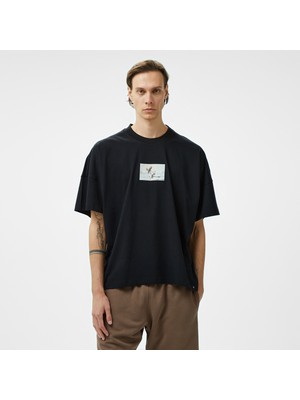 Forfun Not For Fun 003 Oversize Drop Shoulder Erkek Siyah T-Shirt