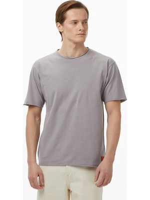 Scotch&soda Raw Edge Erkek Gri T-Shirt