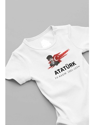 Eydu Baby Beauty Güzellik Baskılı Bebek Body Beyaz Badi Çıtçıtlı Zıbın