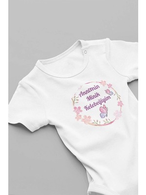 Eydu Baby Annesinin Aslanı Baskılı Bebek Body Çıtçıtlı Badi Zıbın