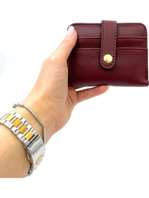 Sanmorris Minimalist Tasarım Çıtçıtlı Kadın Cüzdan ve Kartlık