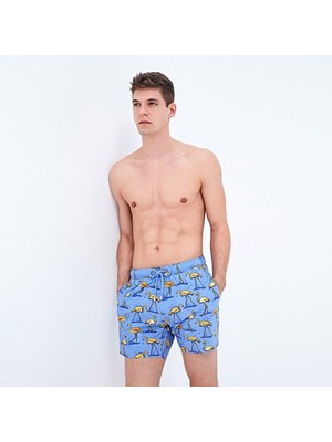 Bluemint Arthus Stretch Erkek Mavi Deniz Şortu