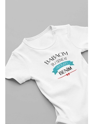 Eydu Baby Doğum Günün Kutlu Olsun Baba Baskılı Bebek Body Kısa Kollu Badi Zıbın