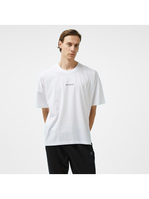 Forfun Not For Fun 004 Oversize Drop Shoulder Erkek Beyaz T-Shirt