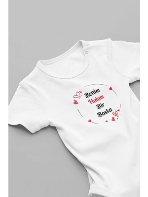 Eydu Baby Kalbimin Anahtarı Dedemde Baskılı Bebek Body Beyaz Badi Çıtçıtlı Zıbın