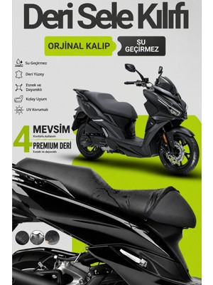 Motobros Motosiklet Koltuk Kılıfı Sym Jet 14 Leatherfit Deri Motosiklet Sele Kılıfı Motor Sele Kılıfı Su Geçirmez