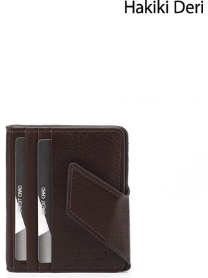 Gönderi(r) Kadın Kahverengi  Hakiki Deri Unisex Kartlık