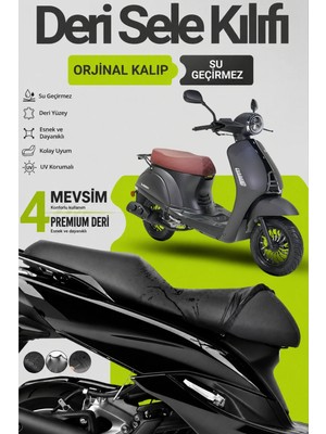 Motobros Motosiklet Koltuk Kılıfı Kuba Blueberry Leatherfit Deri Motosiklet Sele Kılıfı Motor Sele Kılıfı Su Geçirmez