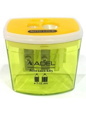 Adel Kalemtraş Auto Lock Çiftli 685 Hazneli 0-12 Yaş Çocuklar İçin Renkli ve Kullanışlı
