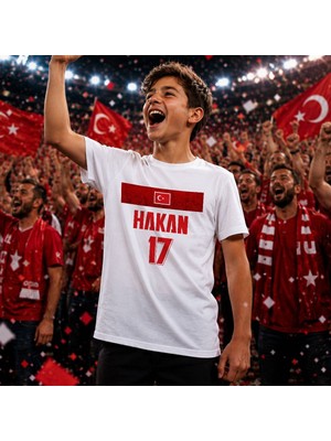 Bk Gift Kişiye Özel Türkiye Taraftar Temalı 2026 Dünya Kupası Tasarımlı Çocuk Tişört-5, Tek Yürek Milli Takım Ruhu