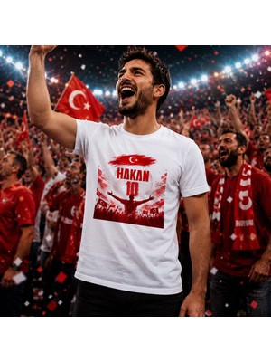 Bk Gift Kişiye Özel Türkiye Taraftar Temalı 2026 Dünya Kupası Tasarımlı Tişört-7, Tek Yürek Milli Takım Ruhu