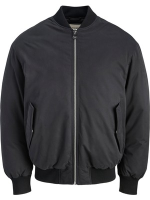 Jack & Jones Erkek Fermuarli Ribana Detayli Bomber Mont - Kinetic