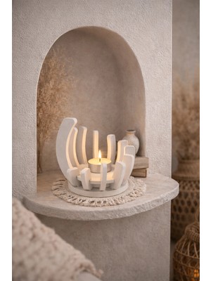 Otaera Saklı Işık | Heykelsi Tealight Mumluk, Bohem Mum Dekor, Ortam Aydınlatma, Hediyelik Dekorasyon
