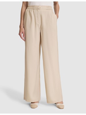 Pierre Cardin Kadın Kum Loose Fit Kanvas Pantolon 50321302-VR085