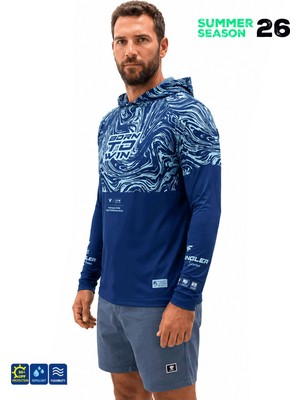 Fujin Pro Angler S26 Hooded Izohips Blue Mint - 2xl