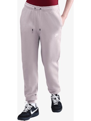 Nike Nsw Essential Fleece Mid-Rise Normal Belli Pudra Renk Kadın Eşofman Altı