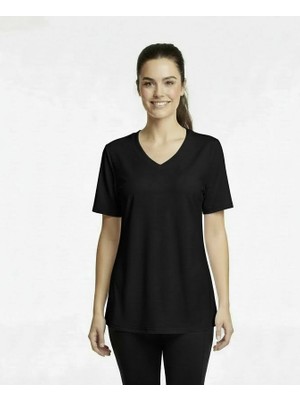 Lyvean V Yaka Oversıze Kısa Kollu Tshirt