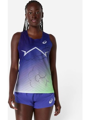 Asics Metaspeed Singlet Kadın Mavi Atlet 2092A533-415