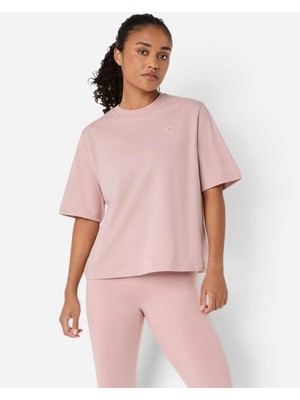 Asics Spiral Embroidery Relaxed Tee Kadın Pembe Kısa Kollu Tshirt 2032D381-700