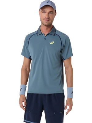 Asics Match Polo Ss Top Erkek Gri Kısa Kollu Tshirt 2041A390-020