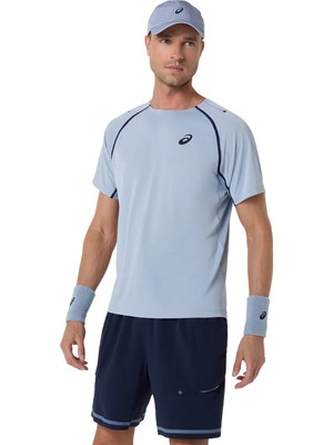 Asics Match Ss Top Erkek Mavi Kısa Kollu Tshirt 2041A392-400