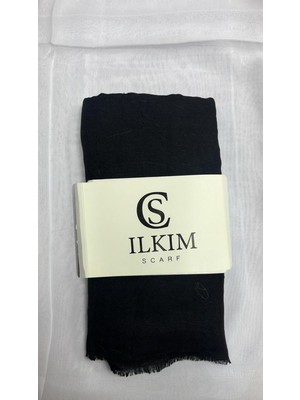 İlkim Tekstil Ütü Gerektirmeyen Bambu Kraş Şal Siyah
