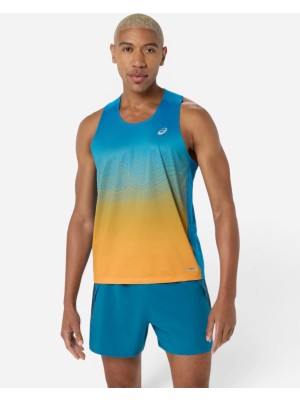 Asics Road Fade Singlet Erkek Mavi Atlet 2011D522-400