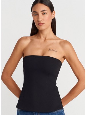 Belirtilmemiş Straplez Top - Siyah
