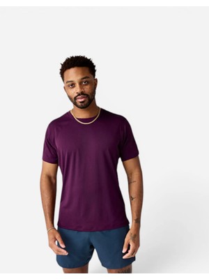 Brooks Dash Short Sleeve Erkek Mor Kısa Kollu Tshirt 211581526